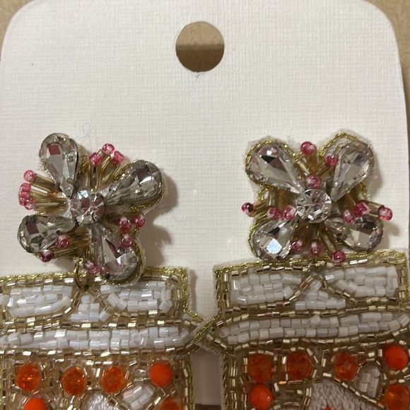 Beaded Crystal Halloween Earrings - Picture 5 of 5